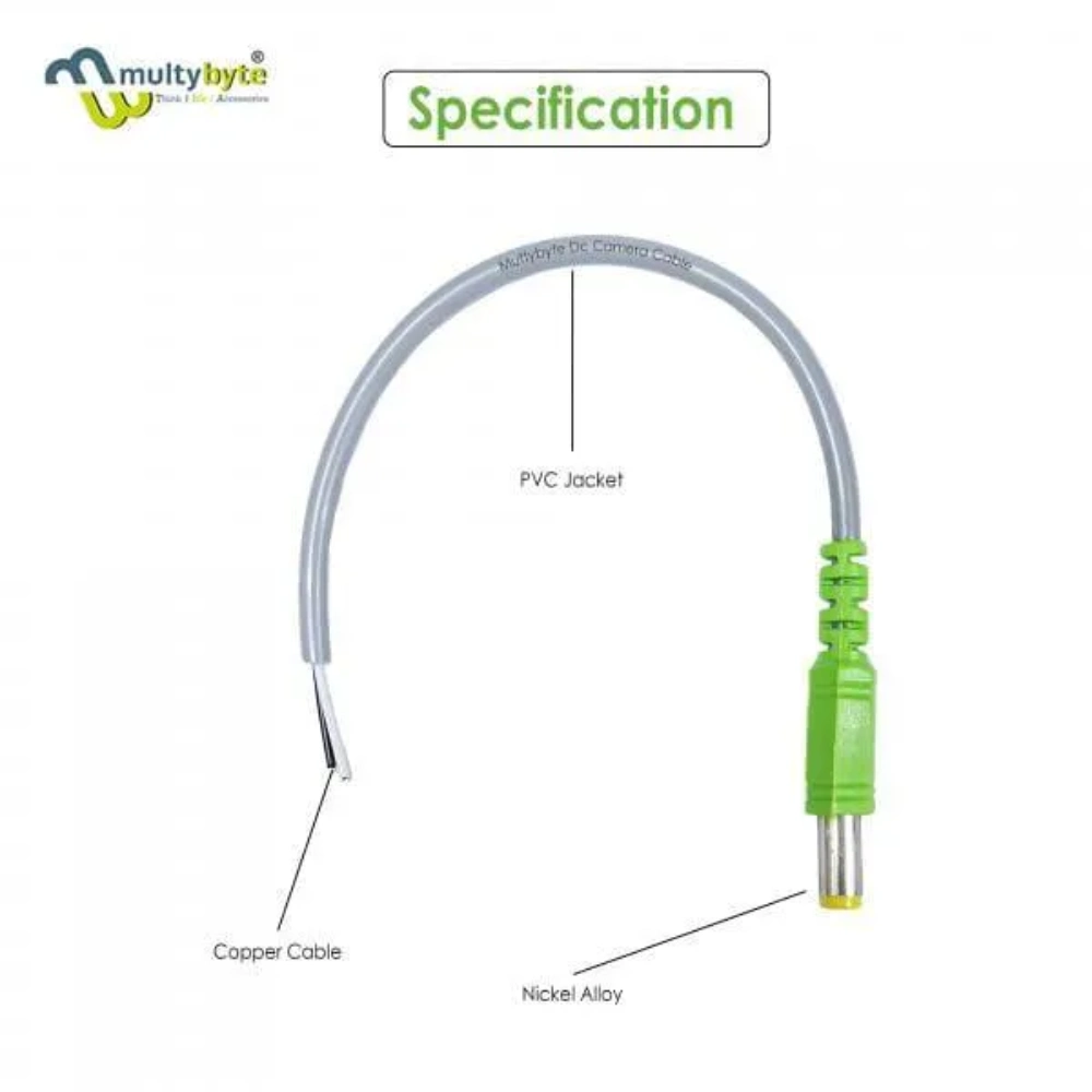 Multybyte DC Connector Wire Gold (Pack Of 100) view 3